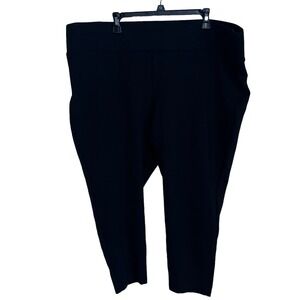 Torrid Plus Size 4R Elastic Waistband Pull On Tapered Pants Stretch Black W47x25